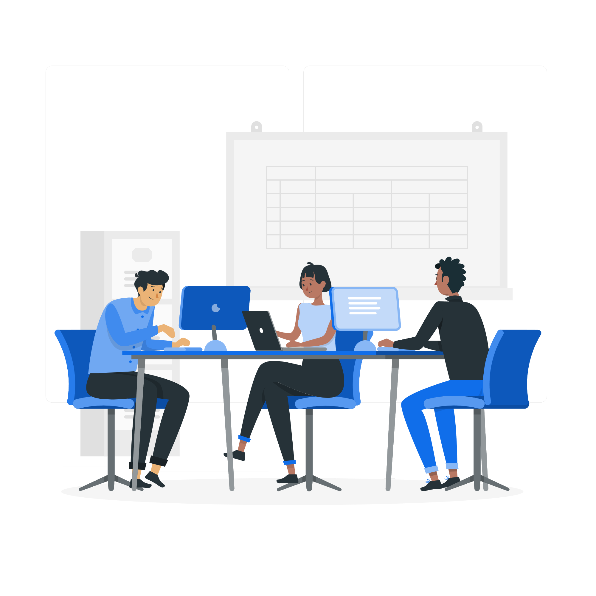 Equipe de designers trabalhando em projeto de web design